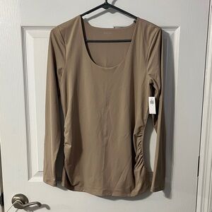 Maternity Taupe Long Sleeve Women's Top